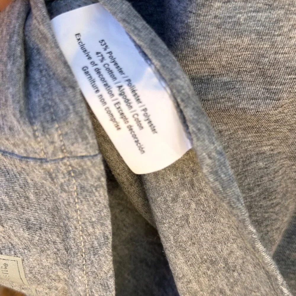 Russell Athletic Mens Medium Gray Long Sleeve Mock Neck Shirt 52% Cotton 48% Pol - Picture 6 of 9
